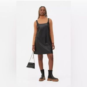 PriMark | Faux Leather Overall Dress (Size 16EU)